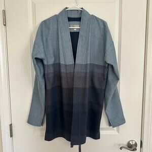 Four Horsemen Supplies Blue Gray Gradient Long Noragi Herringbone Size M